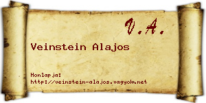 Veinstein Alajos névjegykártya